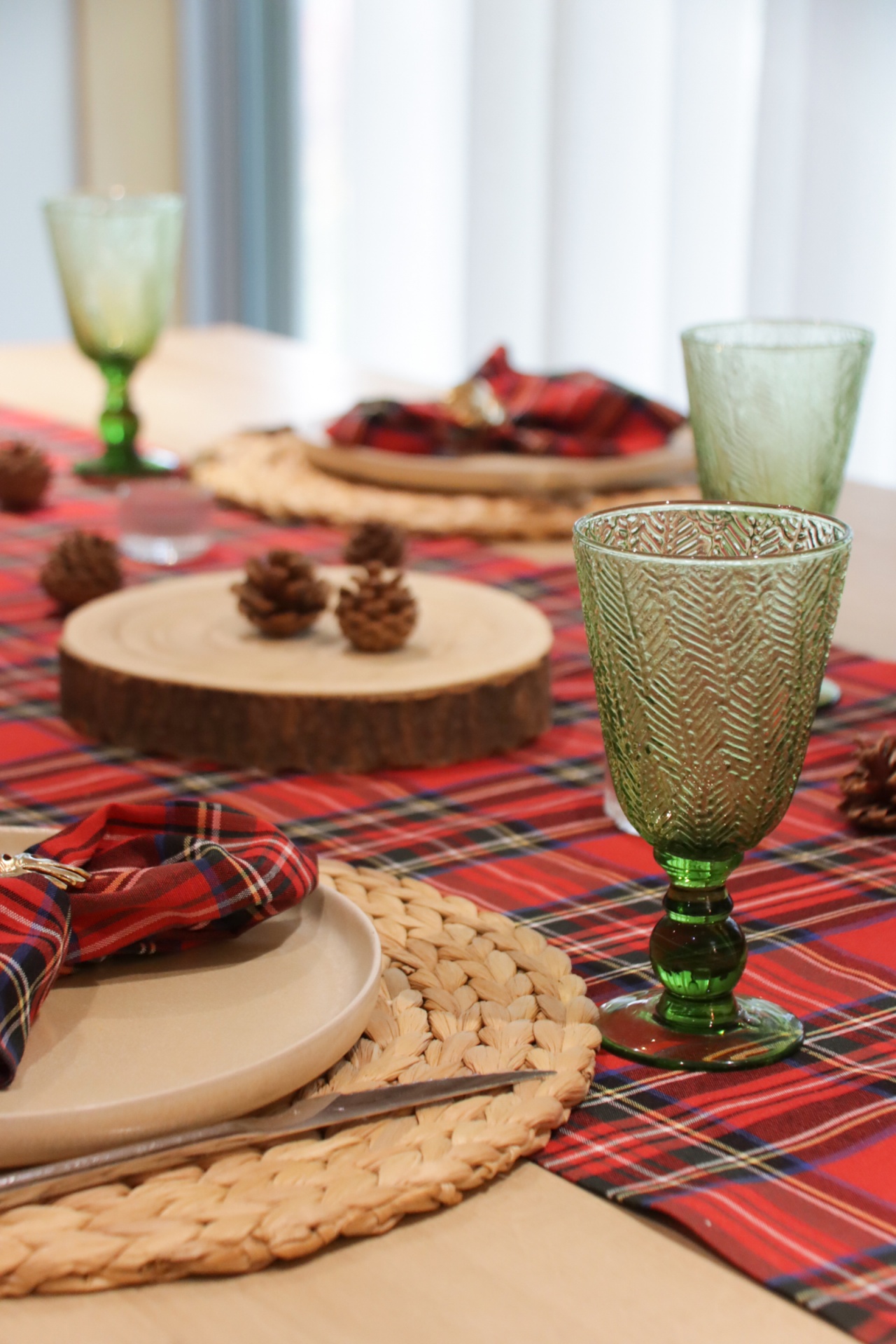 Guardanapos Xadrez Vermelho - pack 2