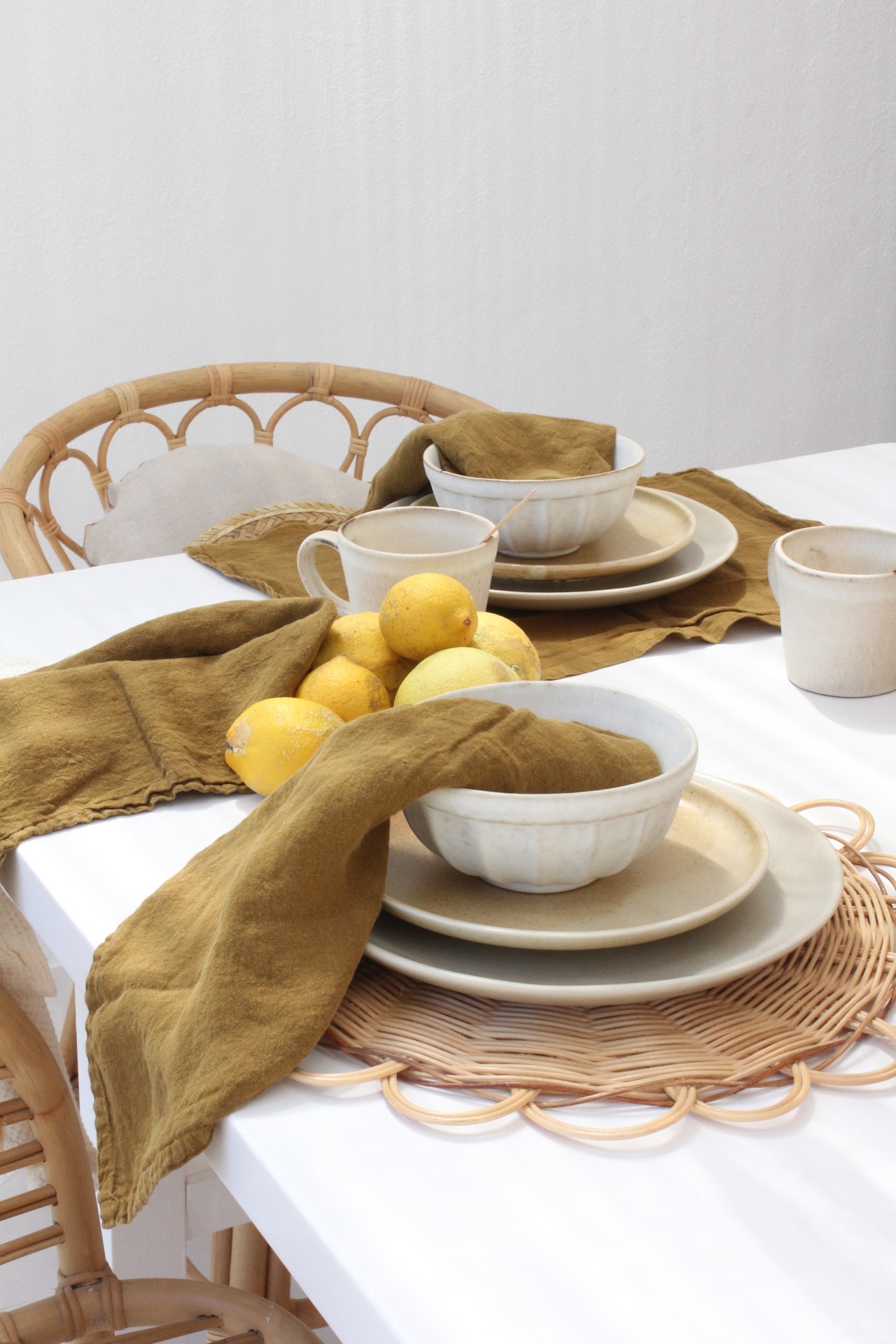 Guardanapos 100% Linho Ocre (Pack de 2)