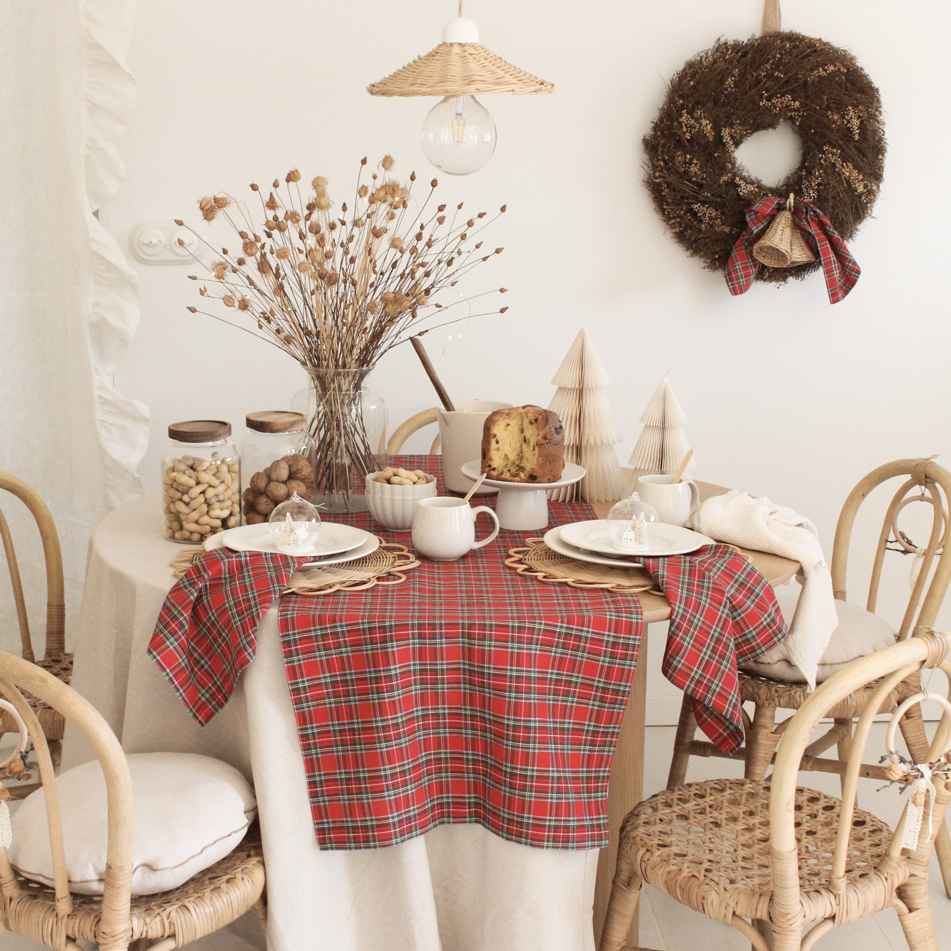 Caminho de Mesa Tartan Vermelho