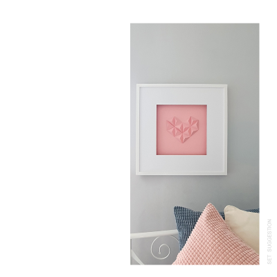 LOVE Wall Art | Arte em Papel |Handmade |Rosa