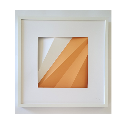 DIAGONAL Wall Art | Arte em Papel | Laranja | Branco
