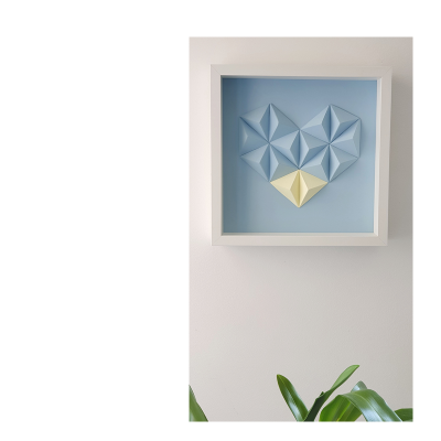 LOVE Mini Wall Art | Arte em Papel | Azul | Amarelo