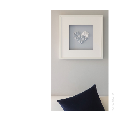 LOVE wall art | Arte em Papel | Cinza | Branco