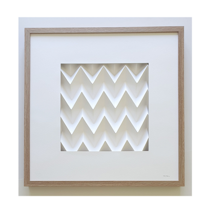 ZIGZAG Wall Art | Arte em Papel | Branco