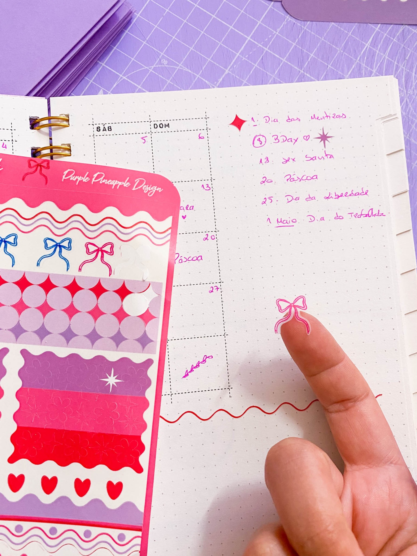 Autocolantes Transparentes 🎀 Girlie Details 💕 Rosa