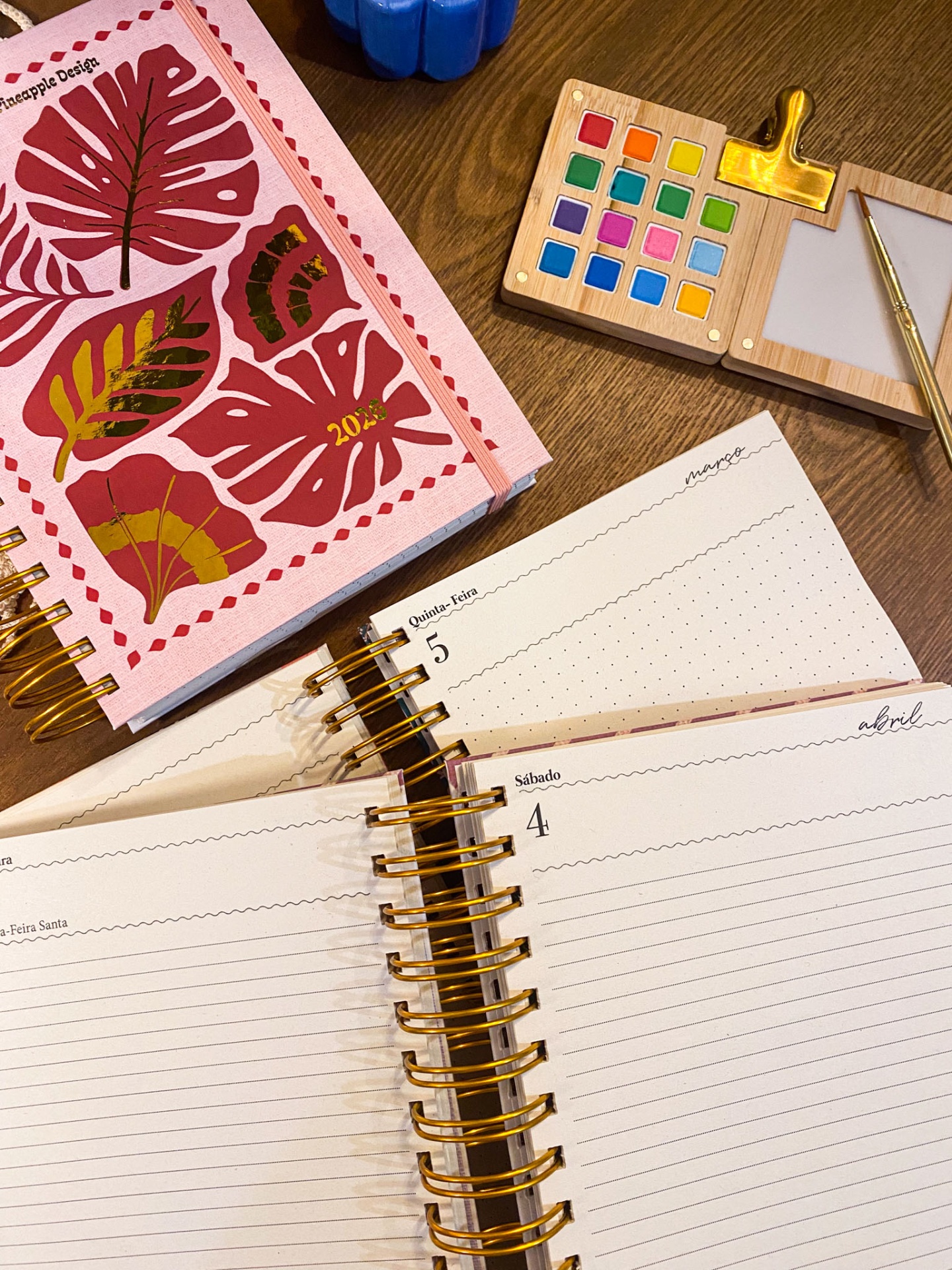 Agenda Diária Sem Horários ❤️ Frida vermelho e Rosa 🩷 2026 Pautada ou Bullet A5 e A6