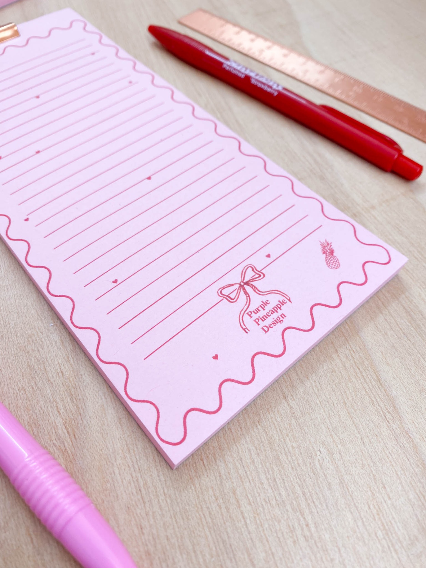 Lista de compras Rosa com iman rose gold 🎀