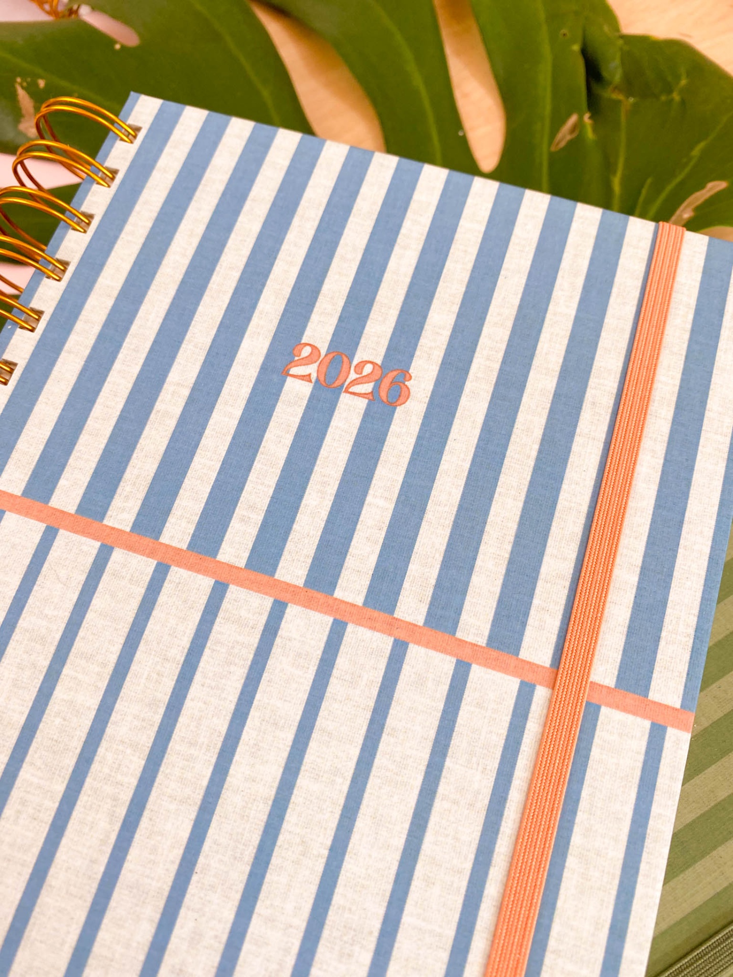 Agenda Semanal 2026 💙 Riscas Azul e Laranja 🧡