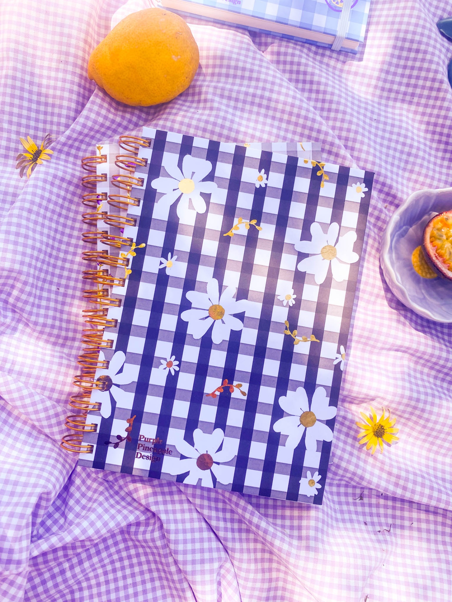 Vichy Preto Mal-me-quer 🩶 Bullet journal