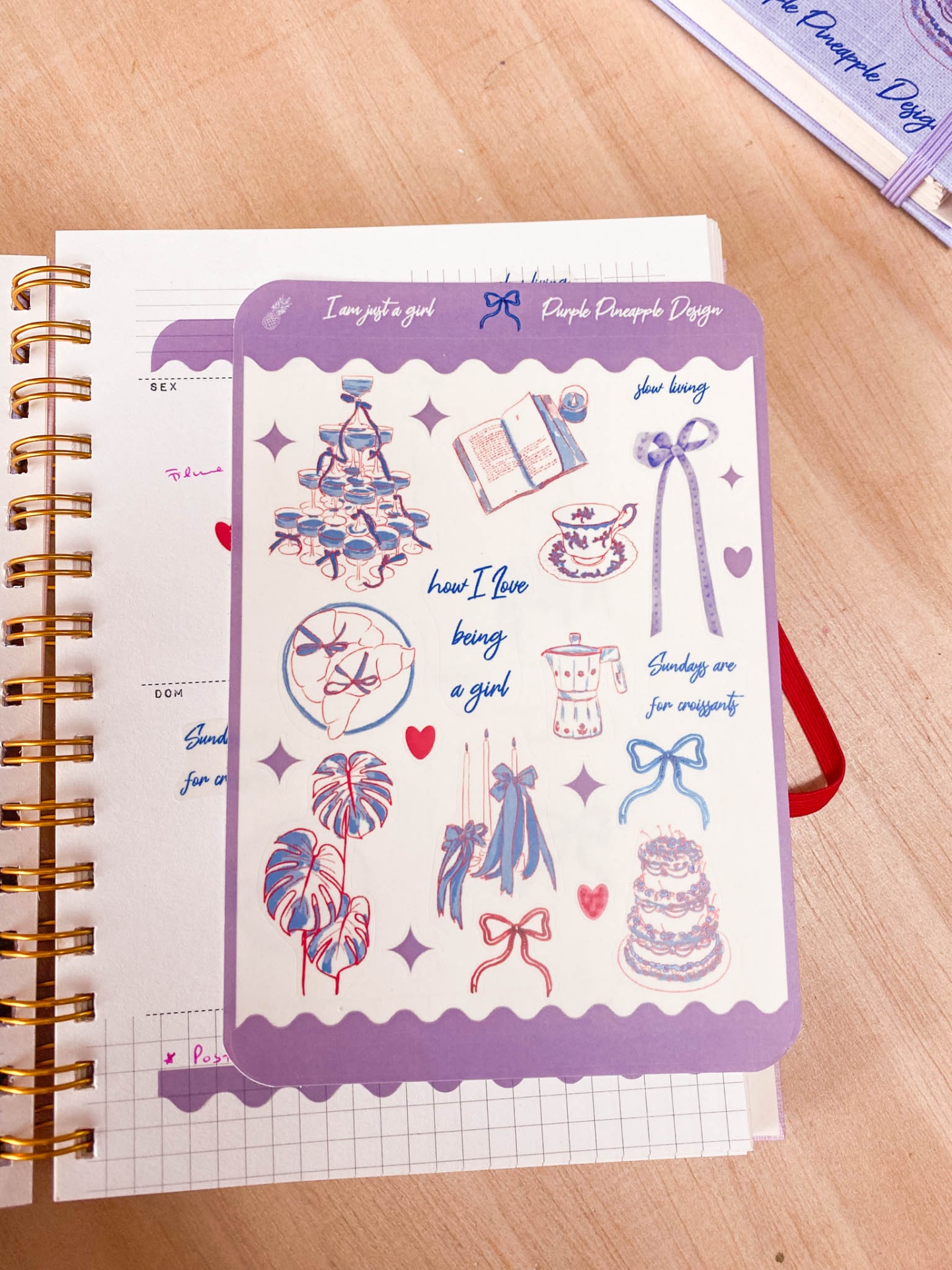 Autocolantes Transparentes 🎀 I am Just a Girl 💜 Lilás