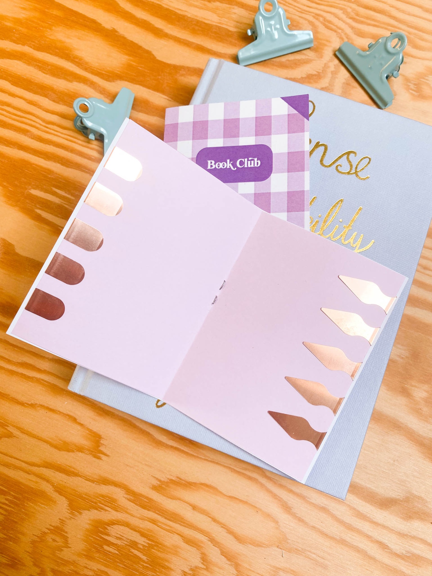 Marca páginas metálicos rose gold