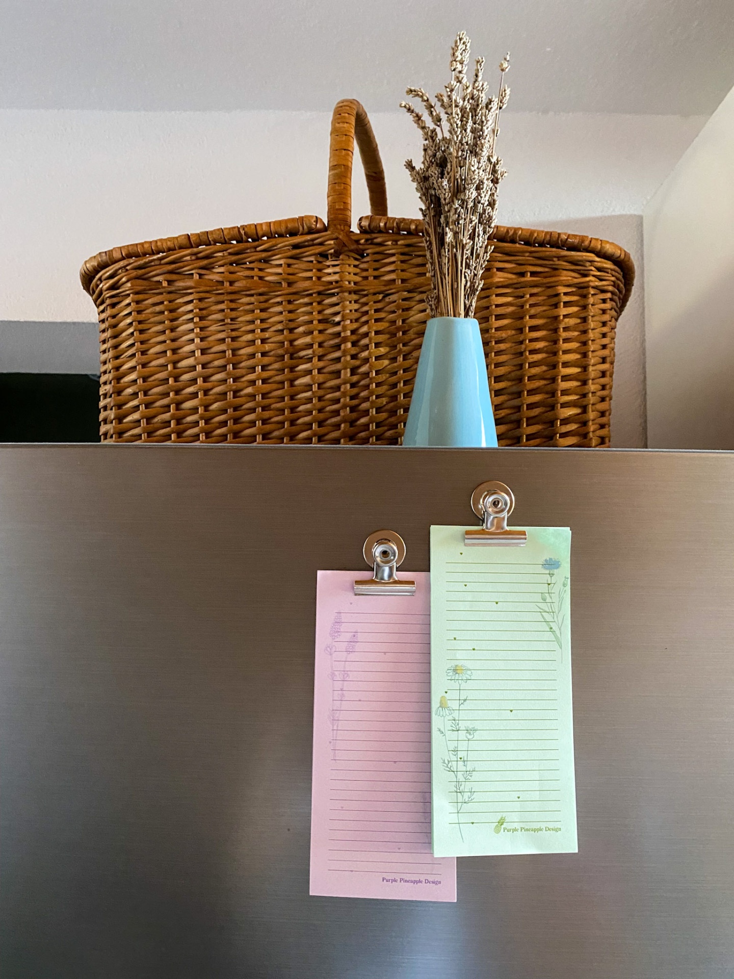 Lista de compras lilás lavanda com iman 💜