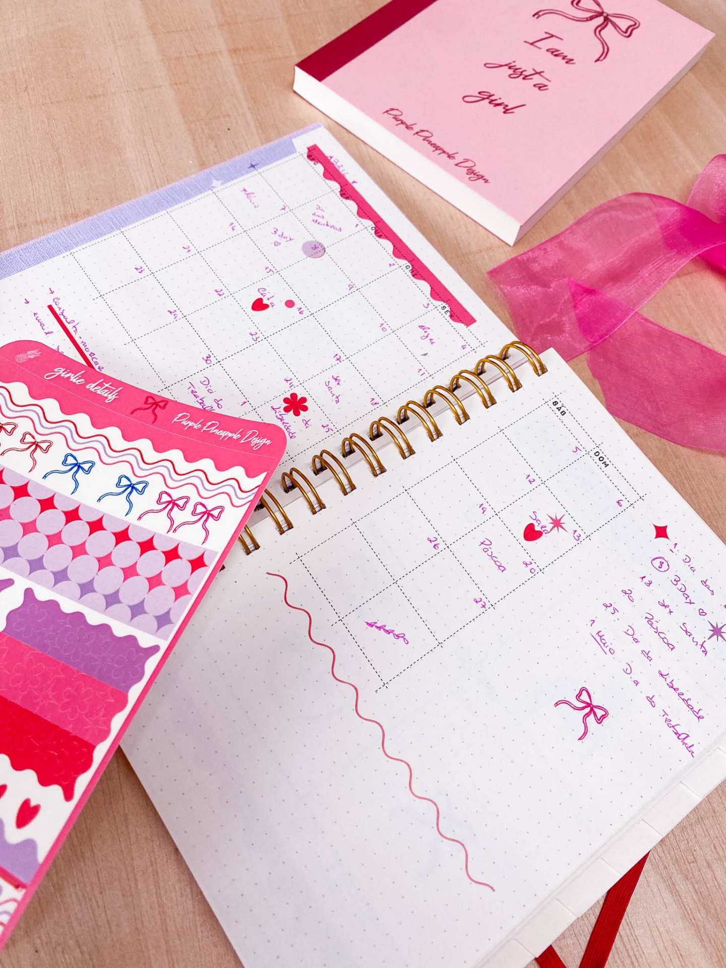 Autocolantes Transparentes 🎀 Girlie Details 💕 Rosa