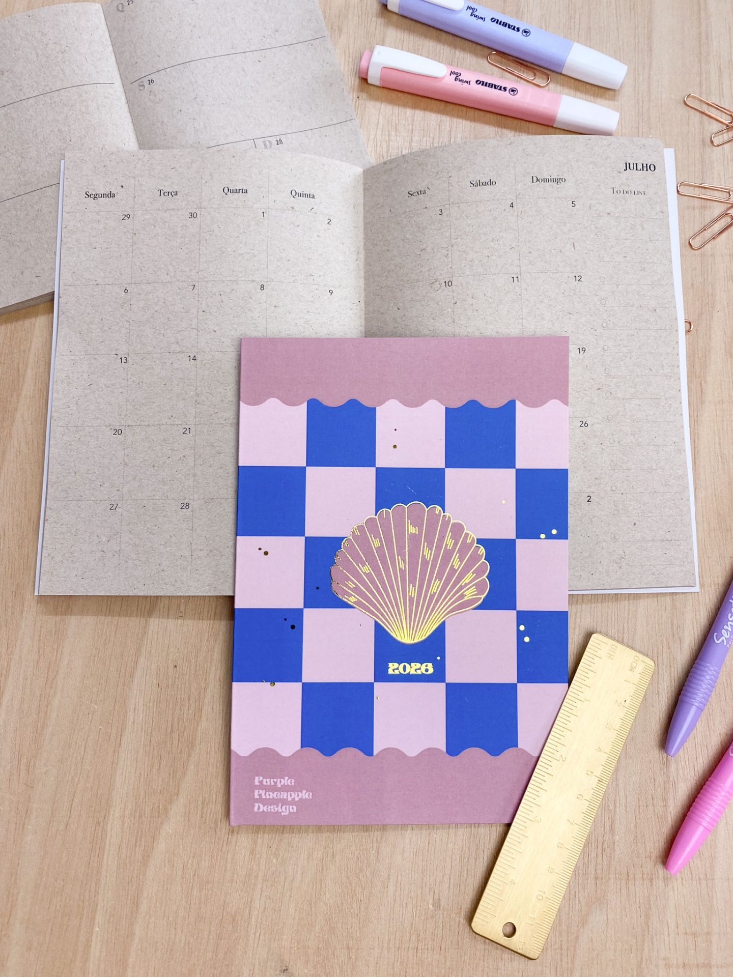 Agenda Mensal 2026 🐚 Concha