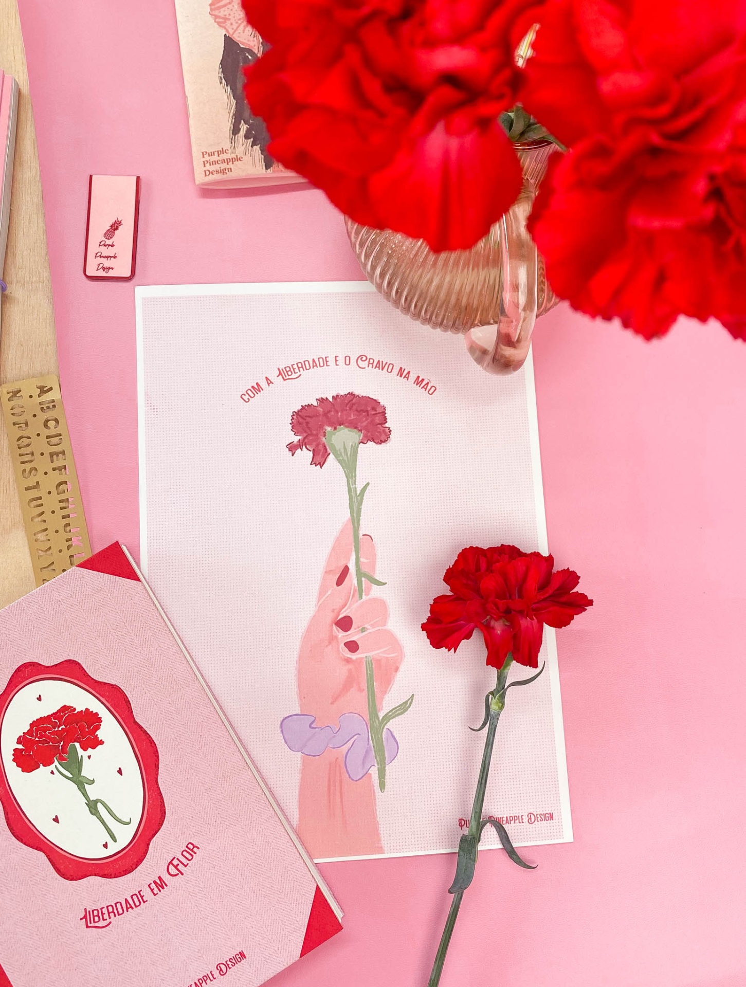 Print  “Com a Liberdade e o Cravo na Mão” – arte com alma portuguesa