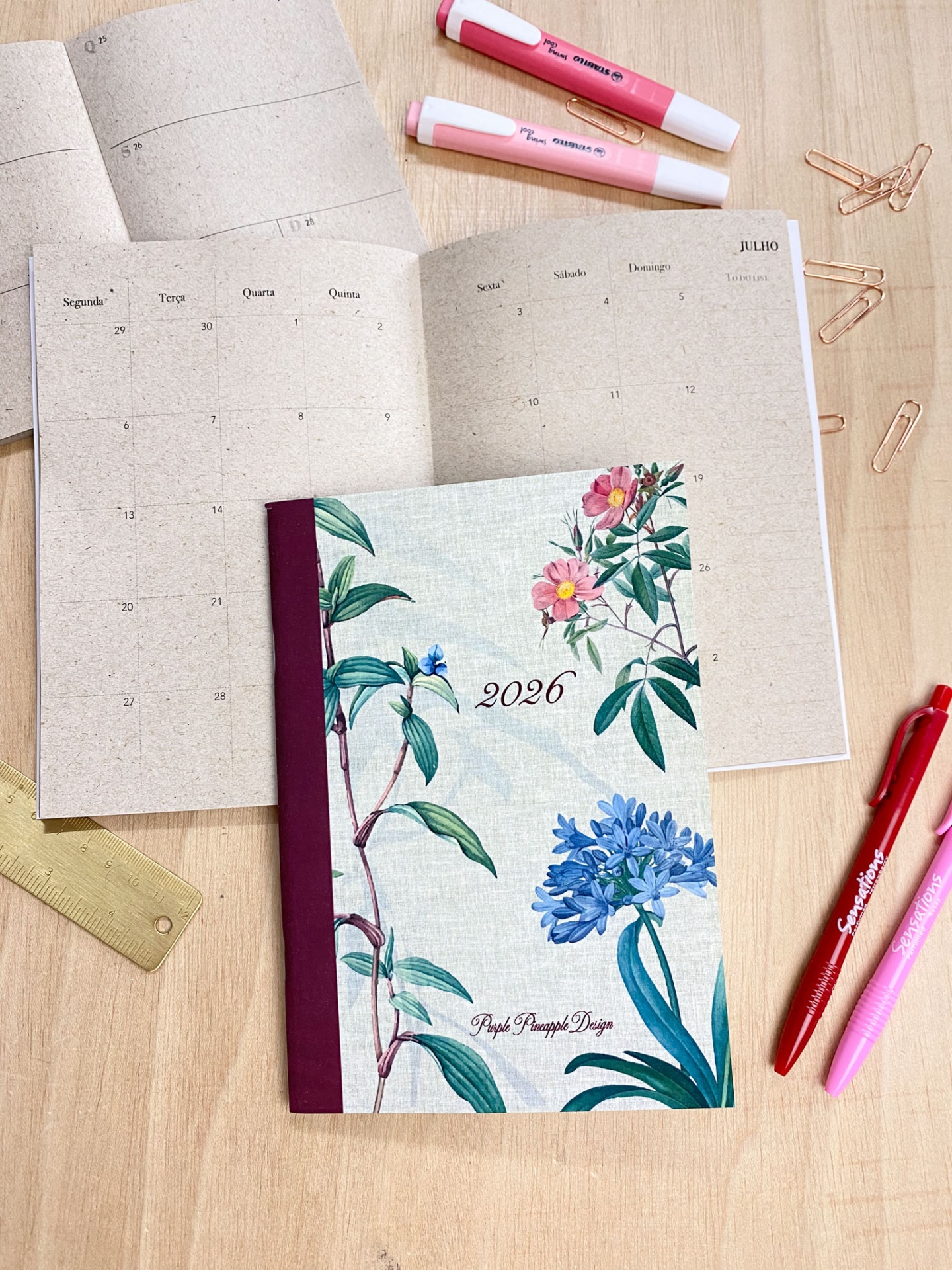 Agenda Mensal 2026 💚 Botânica