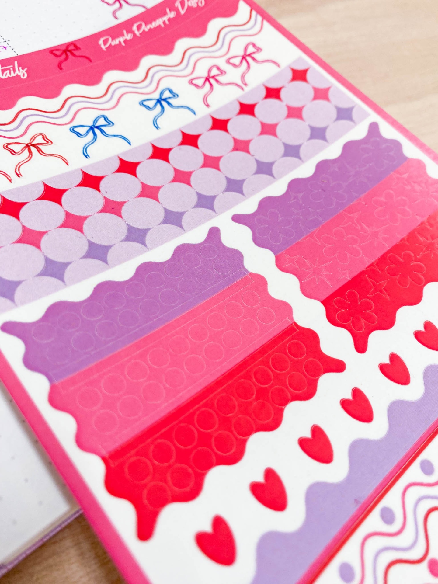 Autocolantes Transparentes 🎀 Girlie Details 💕 Rosa