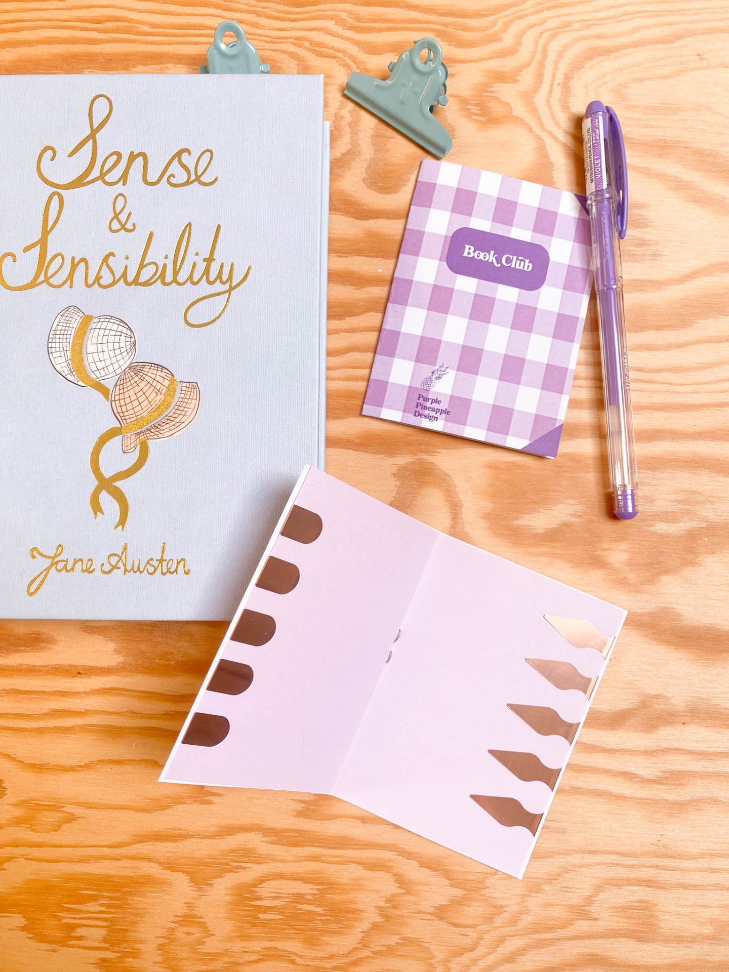 Marca páginas metálicos rose gold