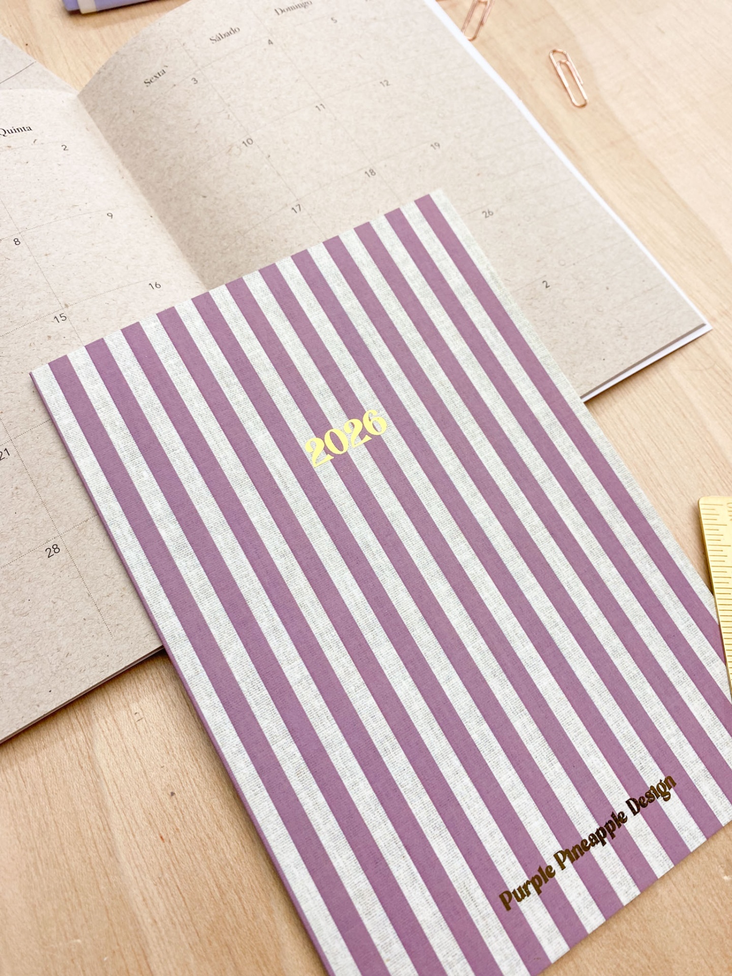 Agenda Mensal 2026 💜 Riscas Lilás 💜