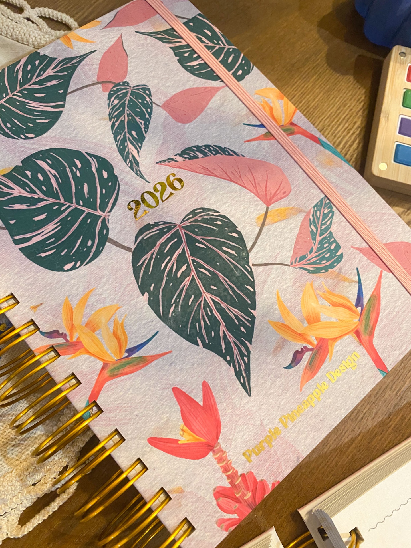 Agenda Diária Sem Horários 💚 Frida Folhas tropical 🩷 2026 Pautada ou Bullet A5 e A6