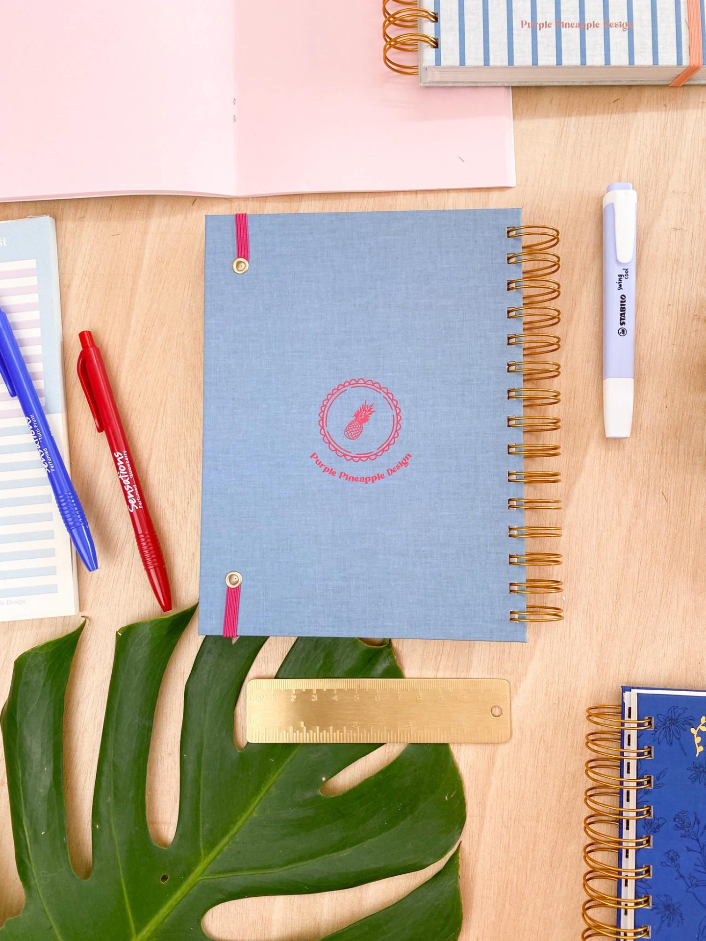 Agenda Diária 2026 🌿 Azul Monstera 💙 A4 e A5