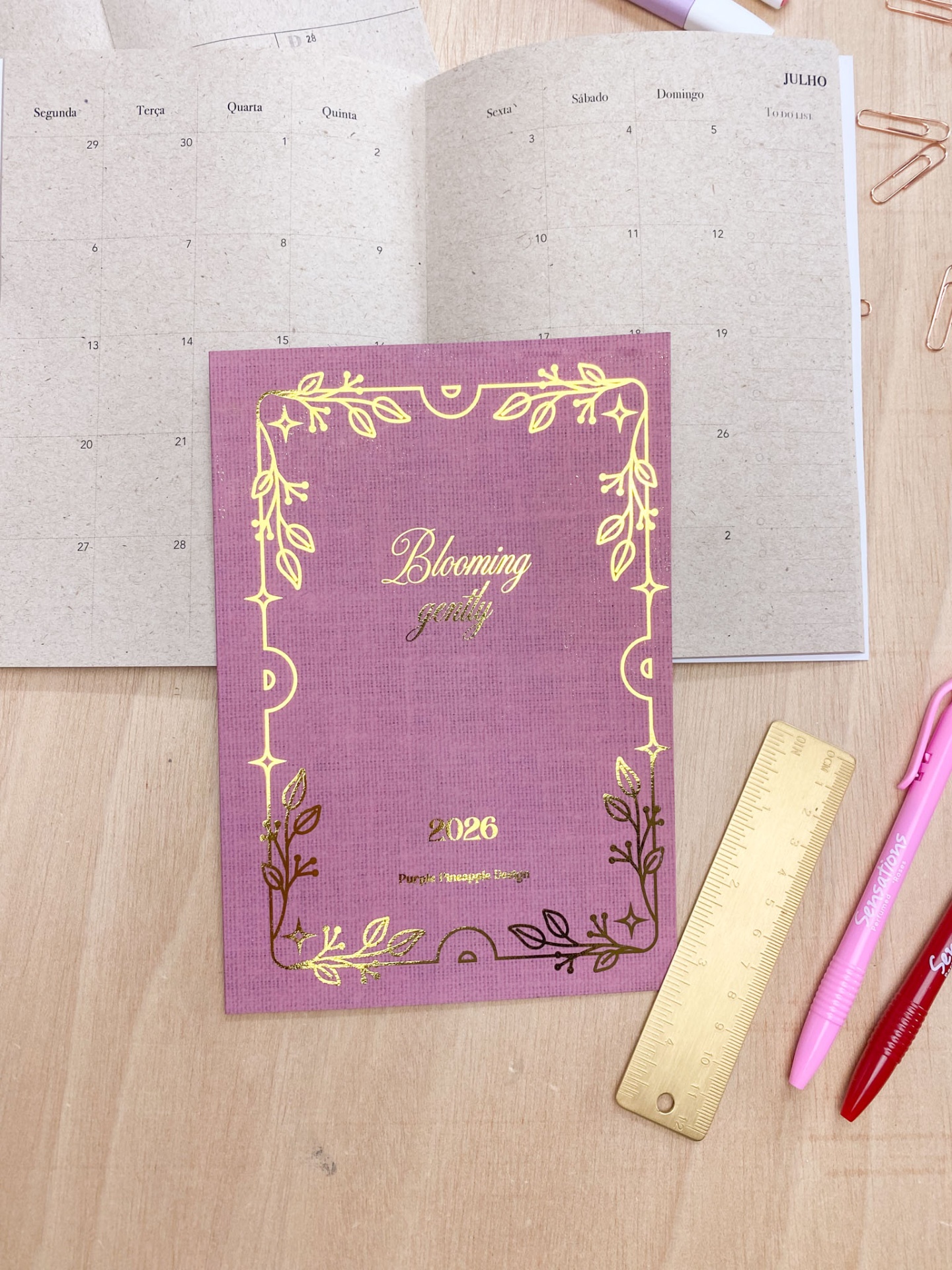 Agenda Mensal 2026 🌸 Blooming