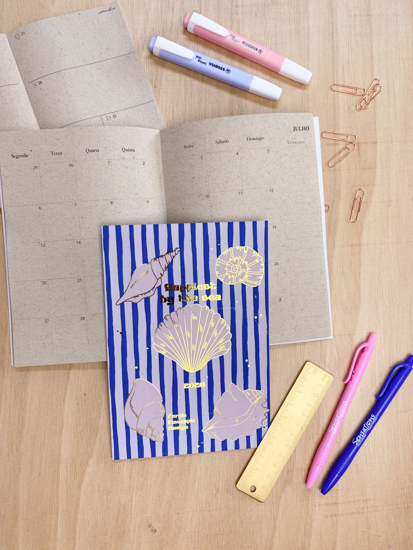 Agenda Mensal 2026 💙 Riscas Mar
