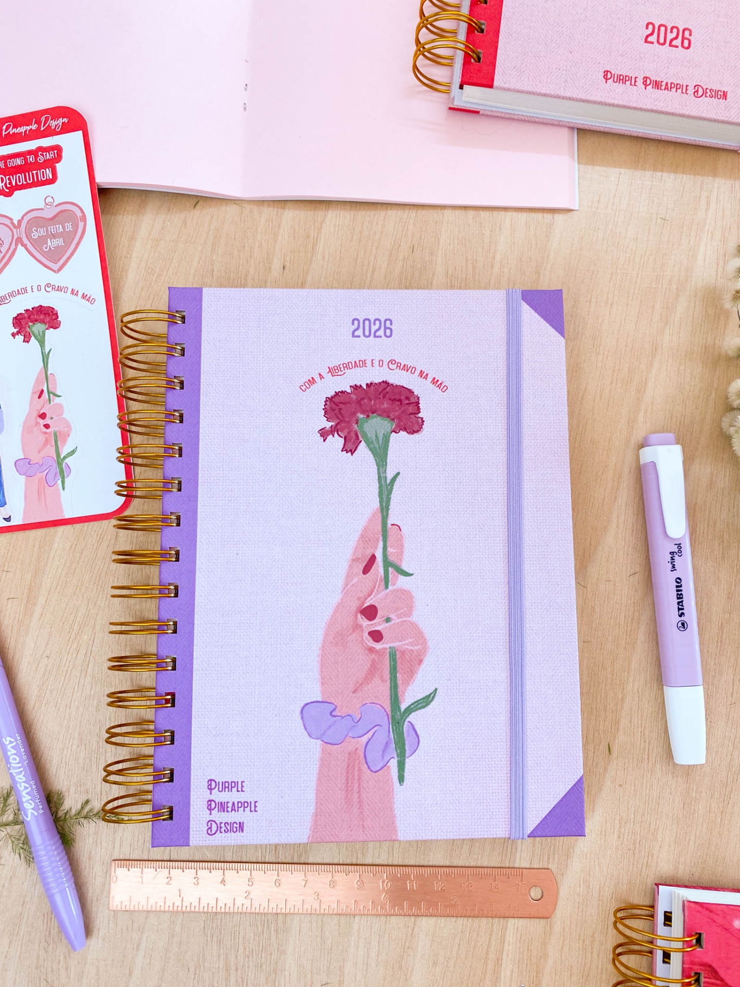 Agenda Semanal A6 2026 🌹 Cravo lilás 💜