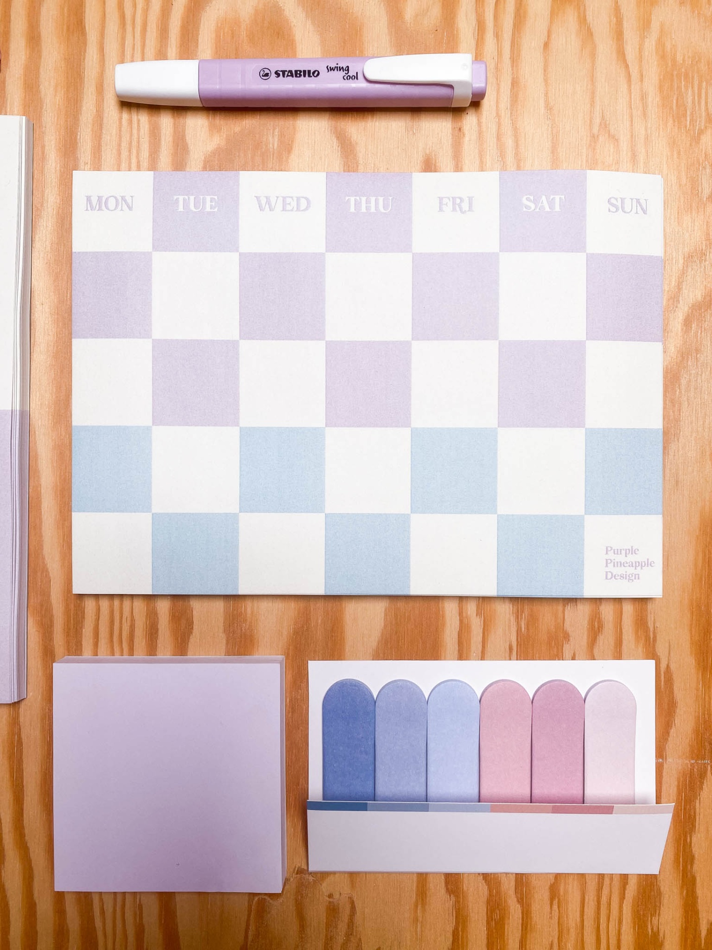 Planner Semanal 💜 Xadrez lilás