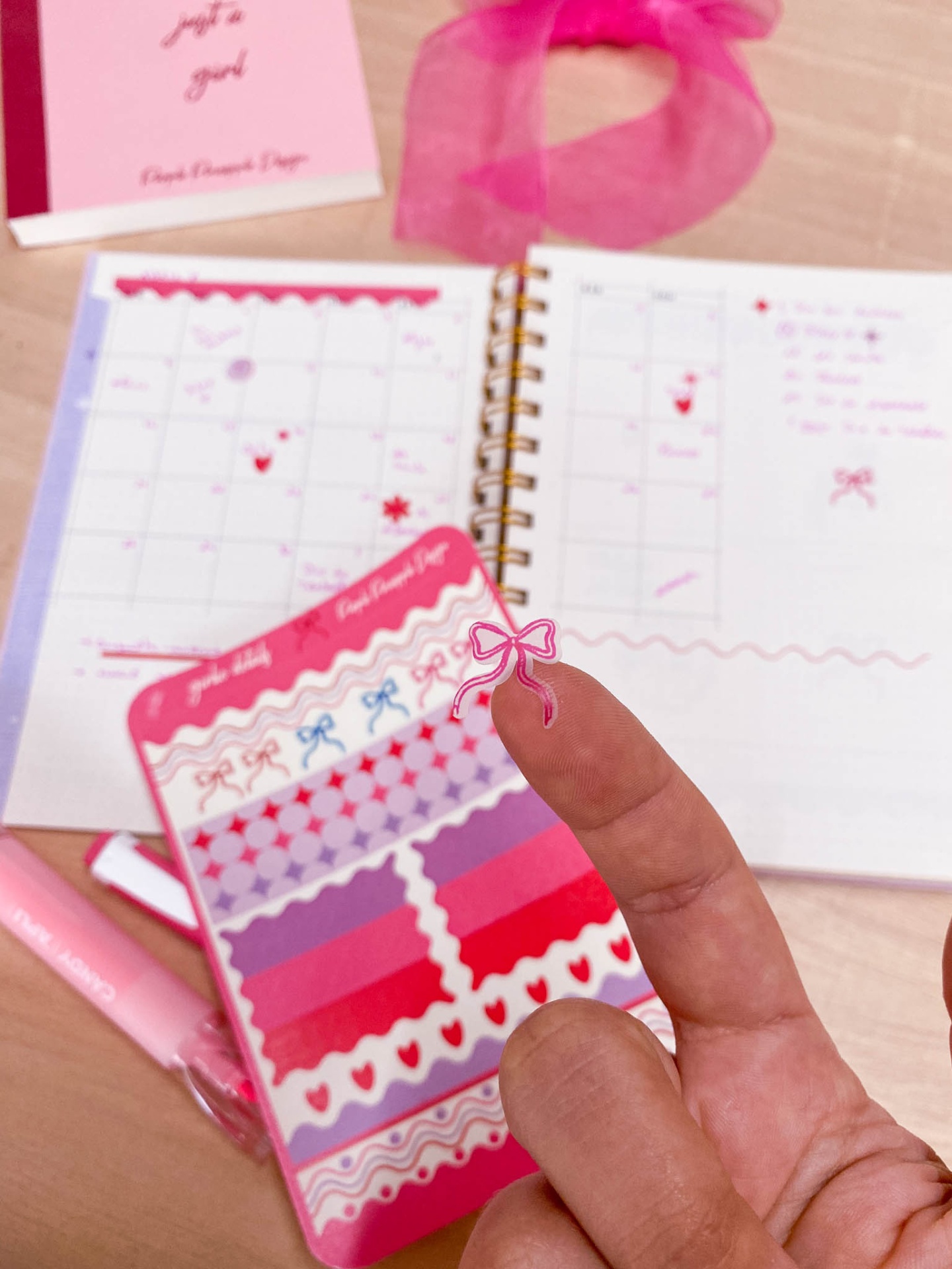 Autocolantes Transparentes 🎀 Girlie Details 💕 Rosa