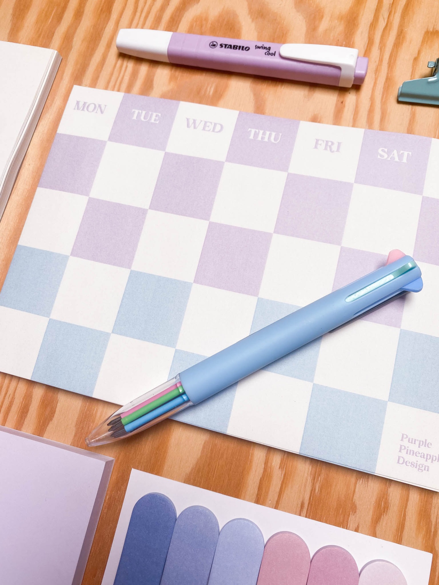 Planner Semanal 💜 Xadrez lilás