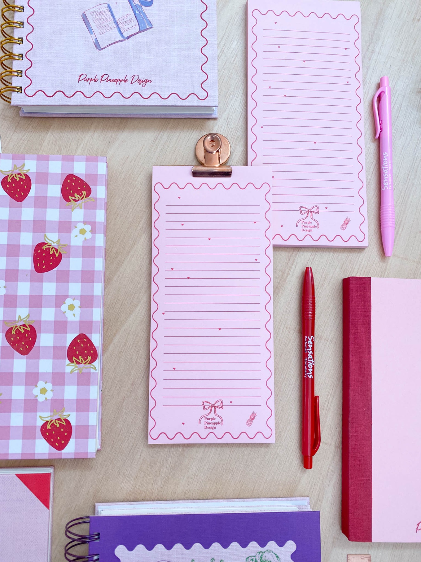 Lista de compras Rosa com iman rose gold 🎀