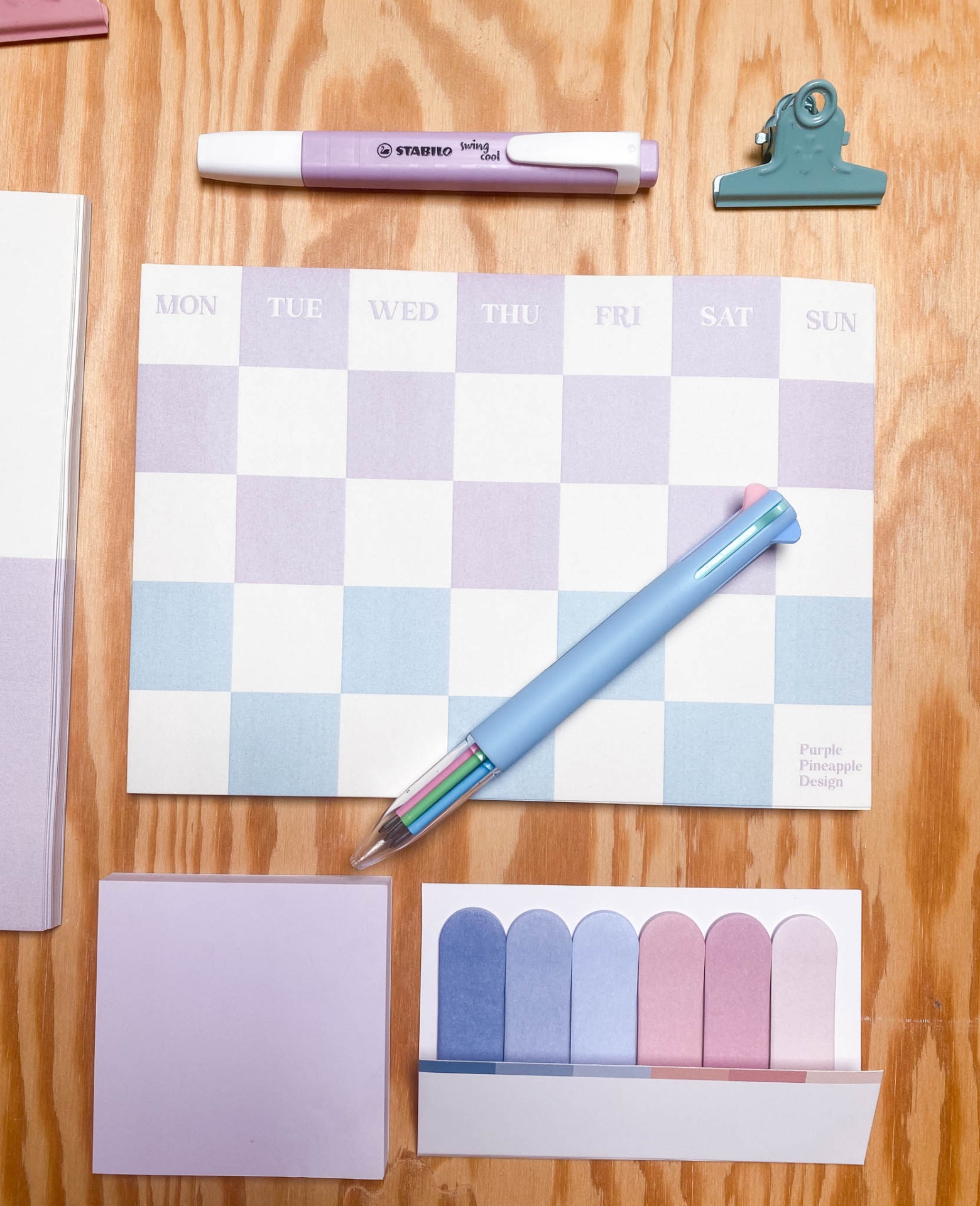 Planner Semanal 💜 Xadrez lilás