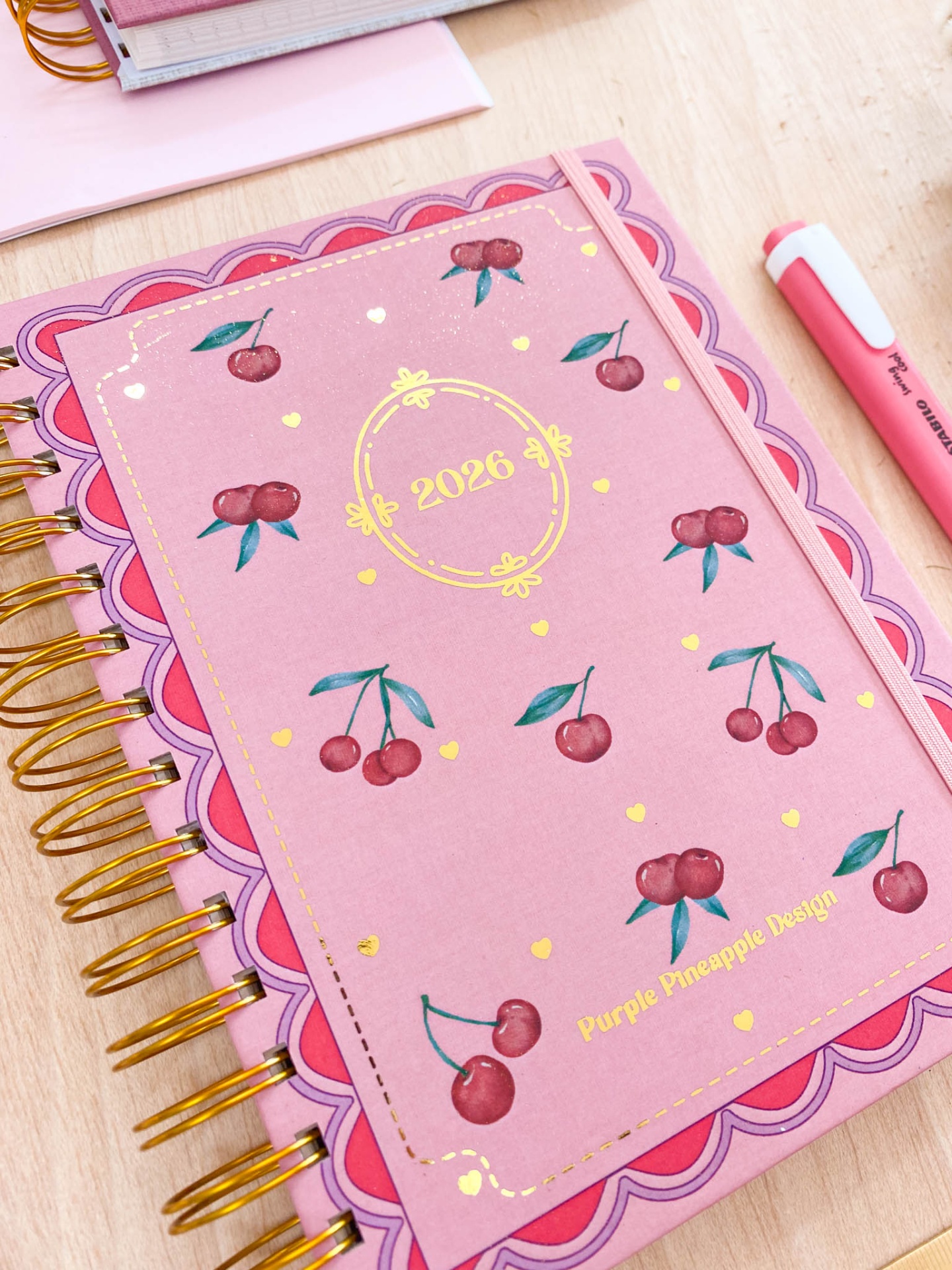 Agenda Semanal A6 2026 🍒 Cerejas