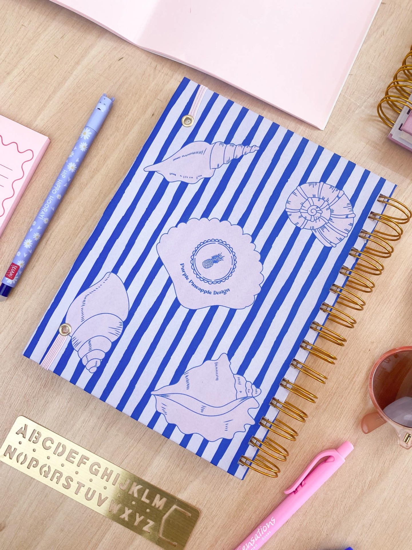 Agenda Diária 2026 💙 Riscas Mar 🐚 A4 e A5