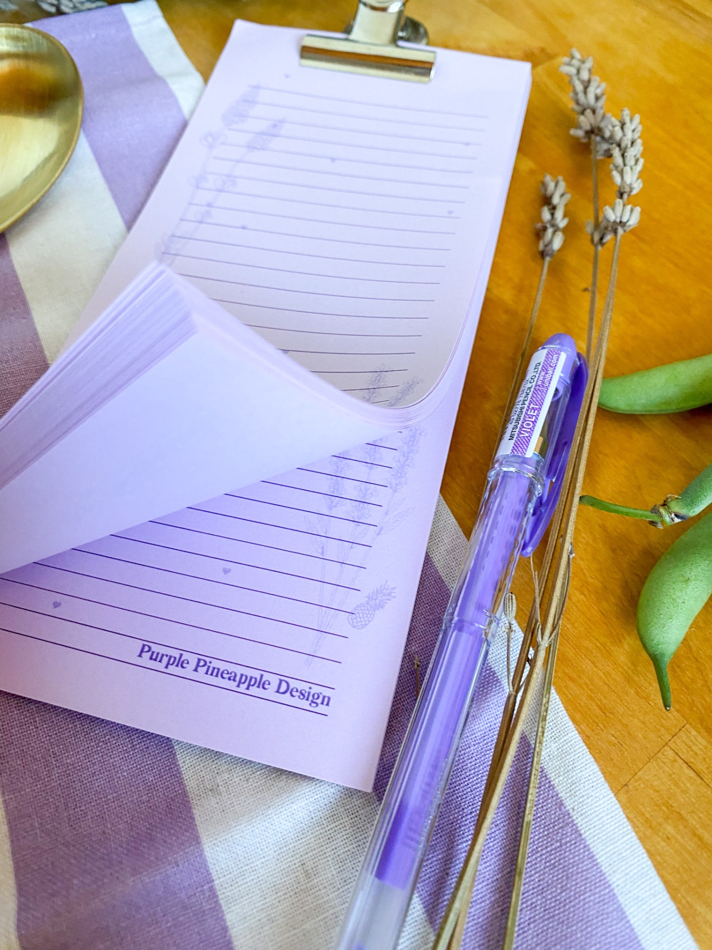 Lista de compras lilás lavanda com iman 💜