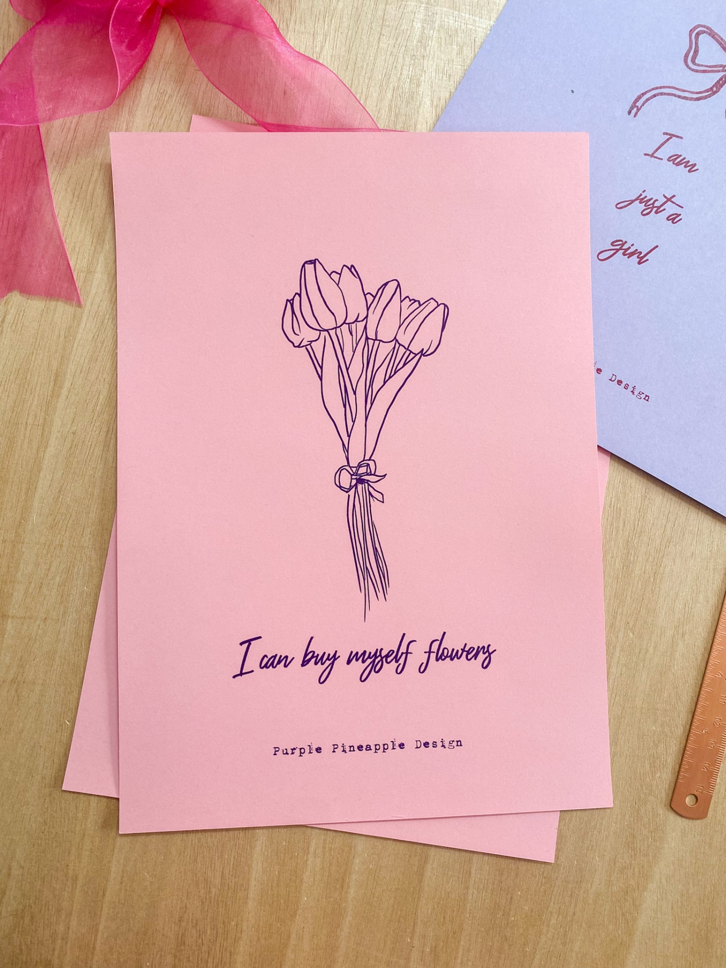 Prints decorativos 💜I am just a girl 🎀 A4