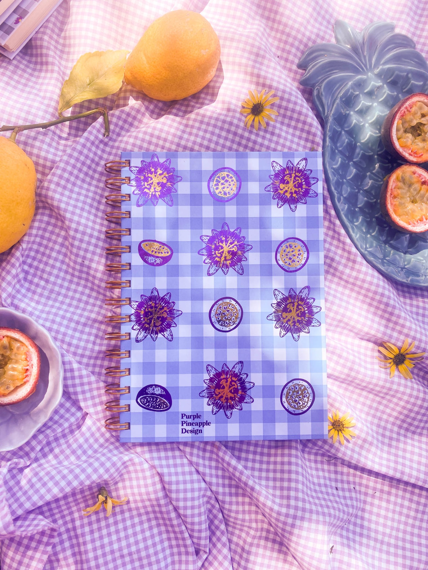 Vichy Azul Maracujá 💜 Bullet journal