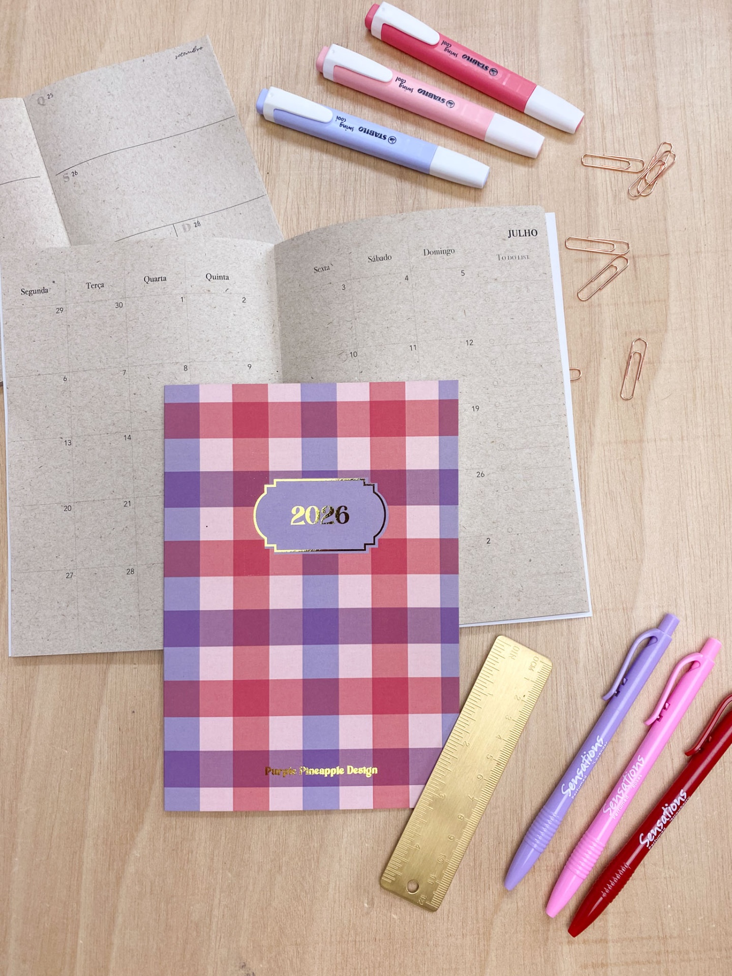 Agenda Mensal 2026 💜 Vichy Lilás e Rosa 💖