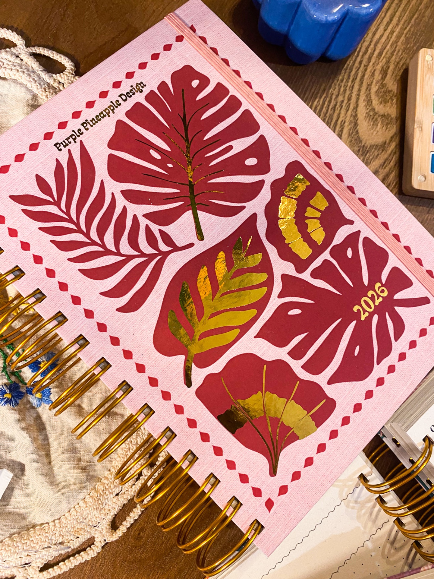 Agenda Diária Sem Horários ❤️ Frida vermelho e Rosa 🩷 2026 Pautada ou Bullet A5 e A6