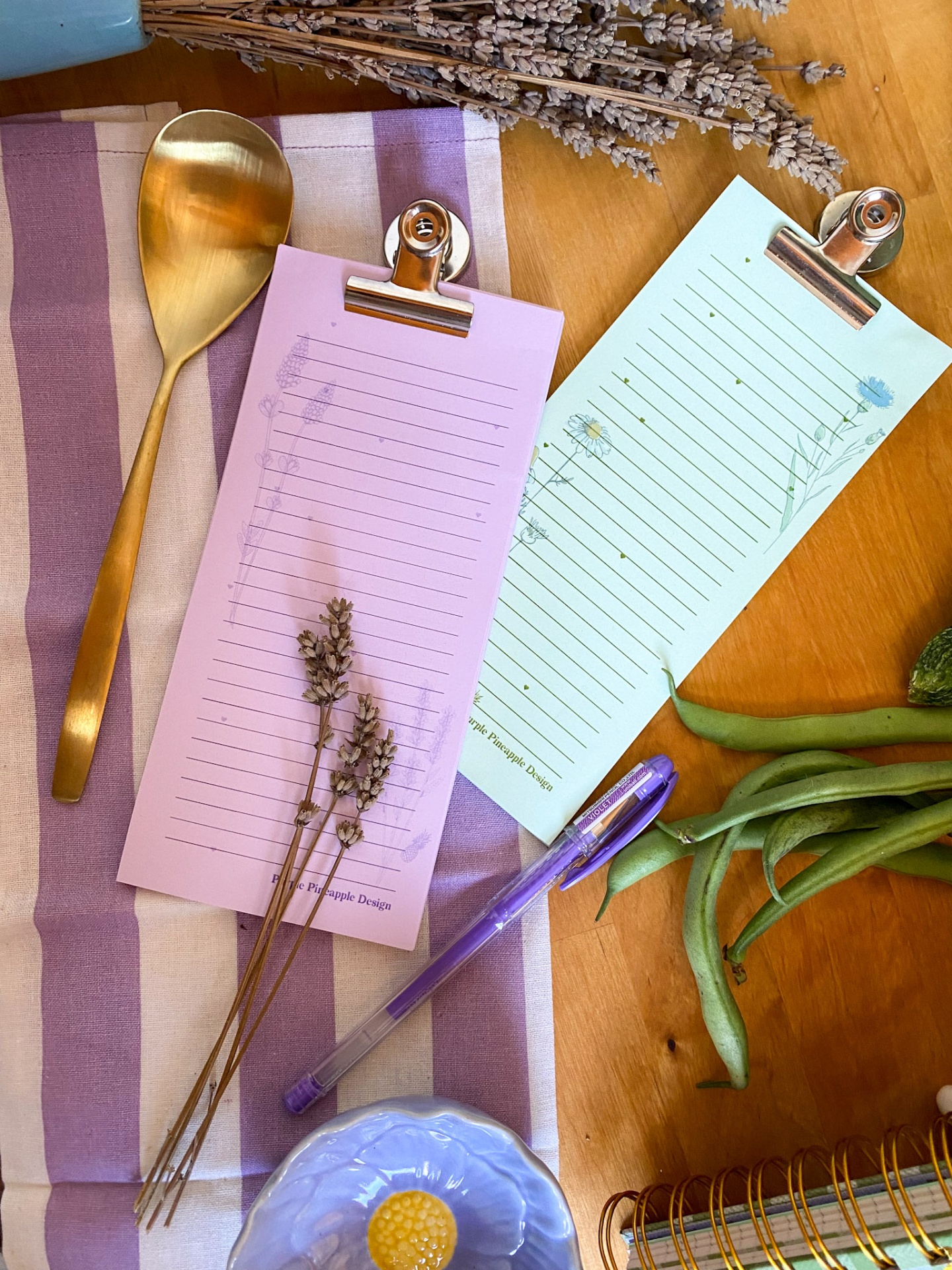 Lista de compras lilás lavanda com iman 💜