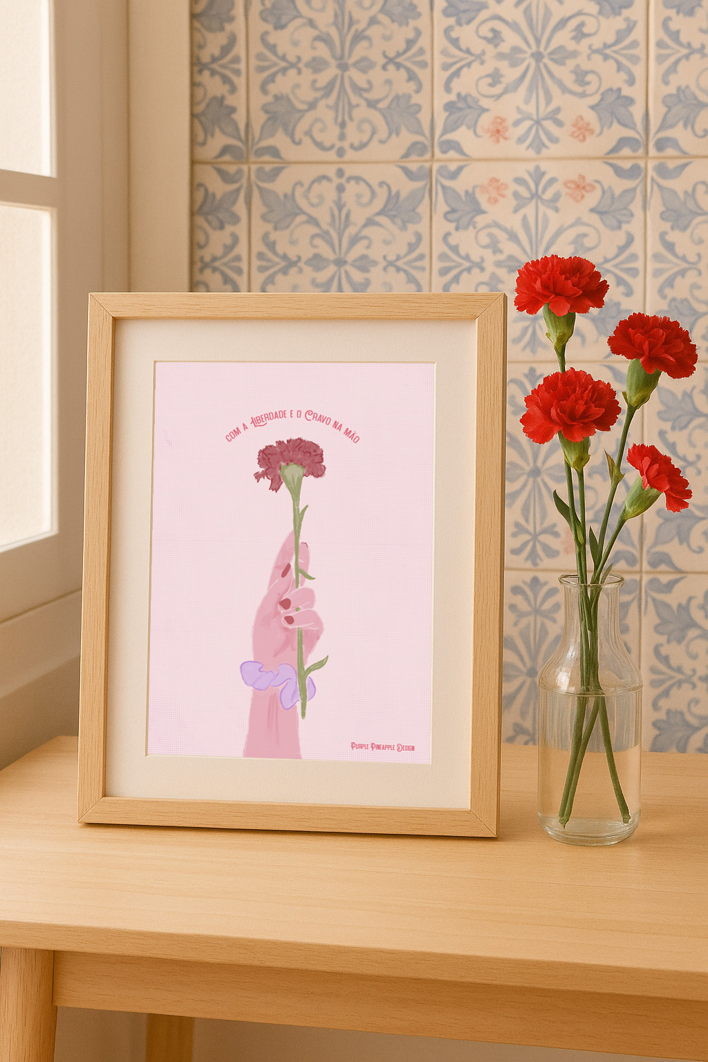 Print  “Com a Liberdade e o Cravo na Mão” – arte com alma portuguesa