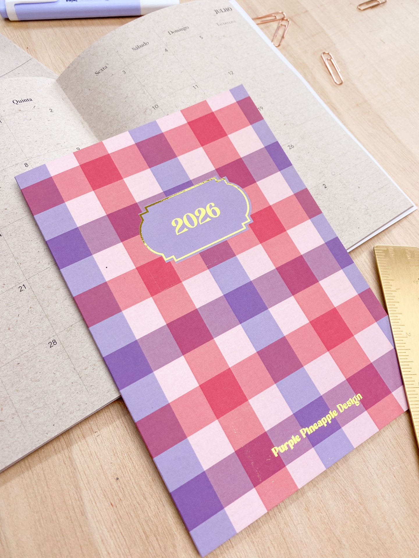 Agenda Mensal 2026 💜 Vichy Lilás e Rosa 💖