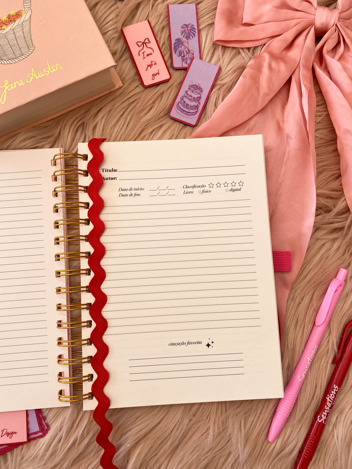 Planner Literário 🎀 If I was a Girl in a Book