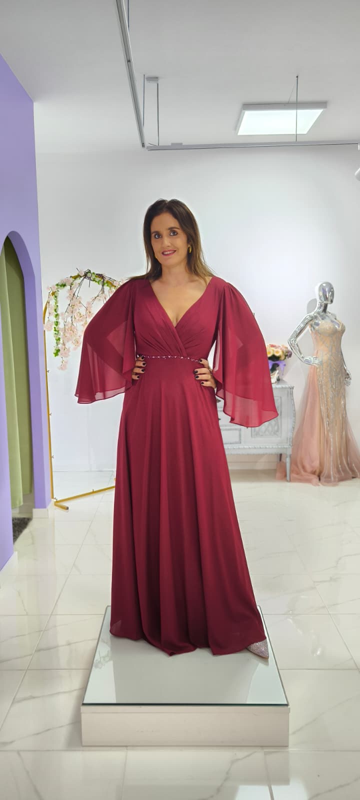 Vestido Leonor c/ Capa Plus Size Vestido Leonor c/ Capa Plus Size