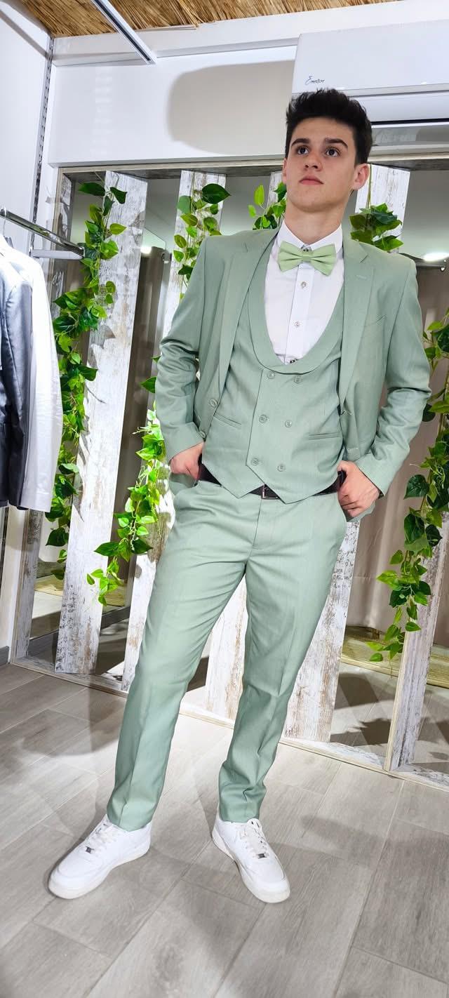 Fato Gilgavin Verde Sage Ponteado Fato Gilgavin Verde Sage Ponteado