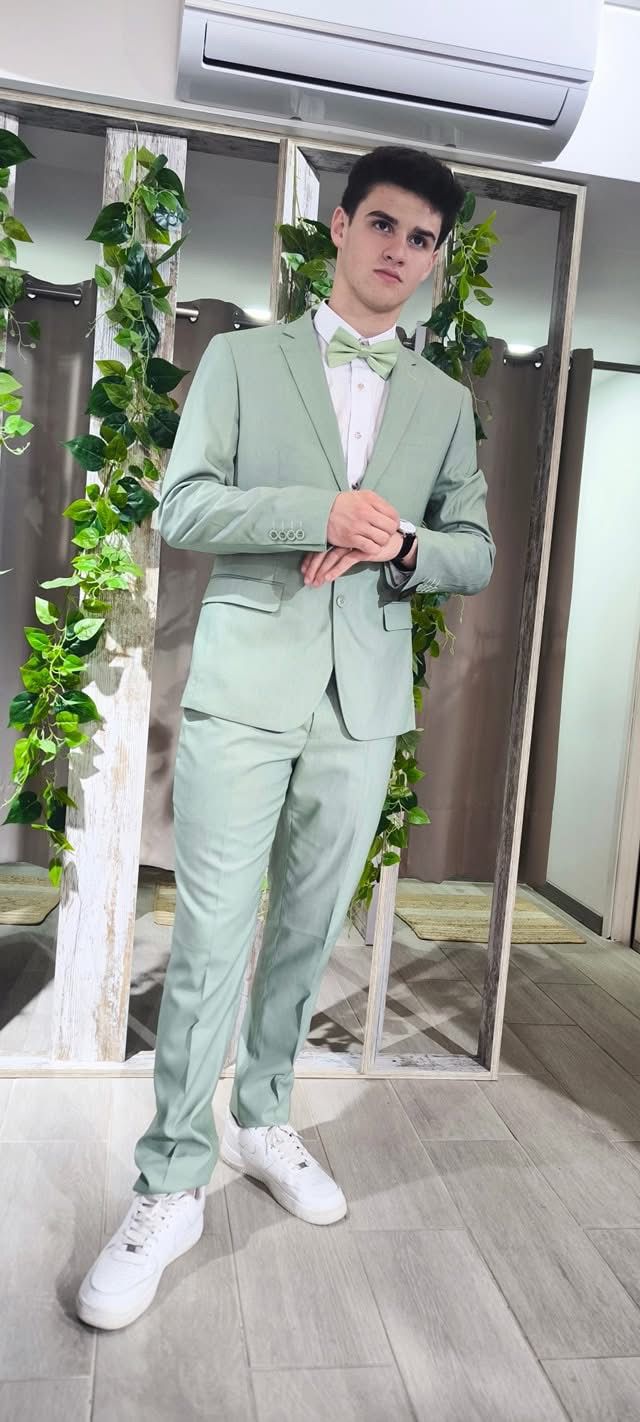 Fato Gilgavin Verde Sage Ponteado Fato Gilgavin Verde Sage Ponteado