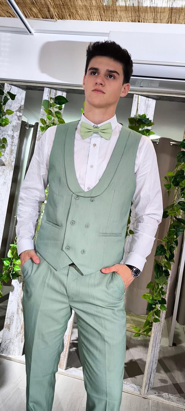 Fato Gilgavin Verde Sage Ponteado Fato Gilgavin Verde Sage Ponteado