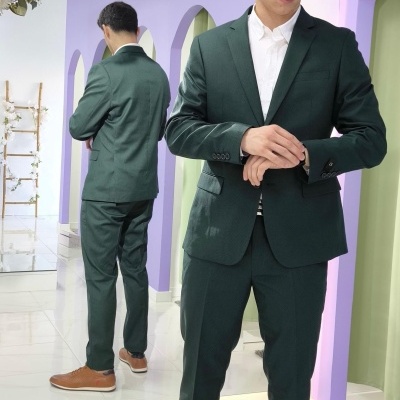 Fato Gilgavin Verde Escuro Ponteado