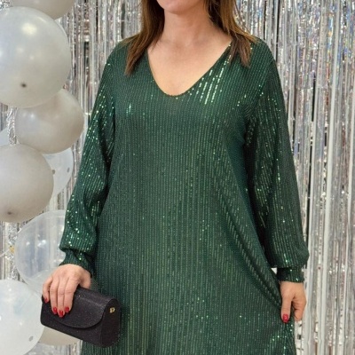 Vestido Meili c/ Laço Lantejoula